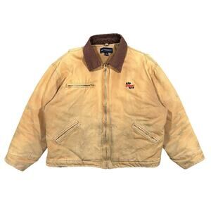 Vintage Detroit Jacket Style Workwear Mens 2XL Port Authority Distressed 90s